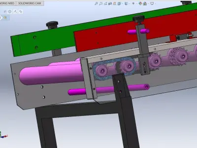 90 degree turning roller conveyor line 3D model