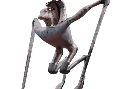 Low poly Robot Creature Free low-poly 3D model