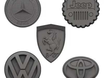 Car logo Fridge Magnets V1 3D print model