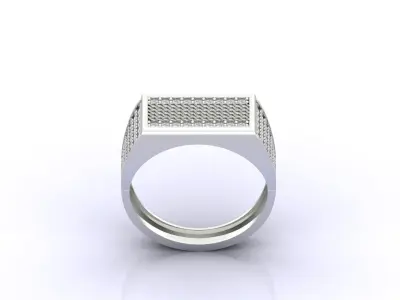 Print Ready STL 3DM  Gents Rings Diamond Men Ring  3D print model 87