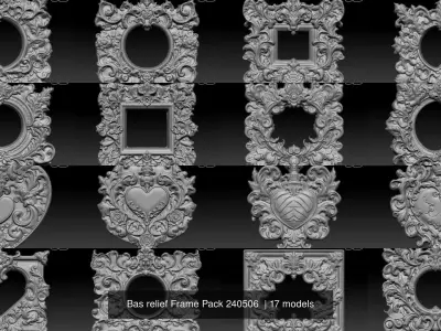 Bas relief Frame Pack 240506  3D Model Collection