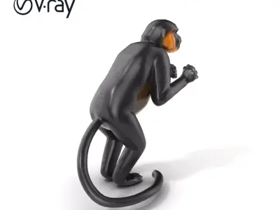 Dynamic Gibbon Primate model pack Low-poly 3D model