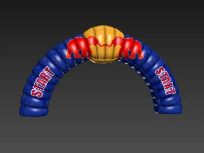 Redbull Start Finish CheckPoint  Low-poly 3D model