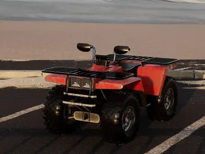 ZBL Bear 4x4 - Unreal Engine Project Low-poly 3D model