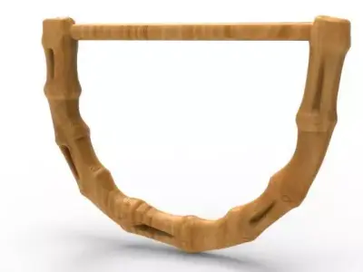 Bamboo Handle Injected in ABS  for Luxury Handbags 3D print model