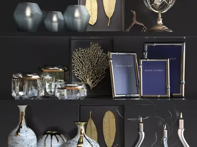 Large luxury decor set 3D model