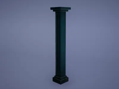 Metro Column Low Poly Game Ready  Low-poly 3D model