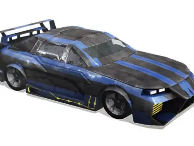 Mad Max CARS Low-poly 3D model