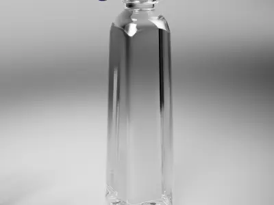 Luxury water bottle design 3D model Low-poly 3D model