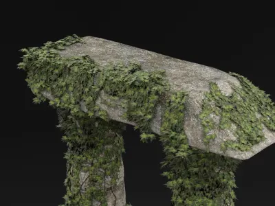 Greek Column Ivy  3D model