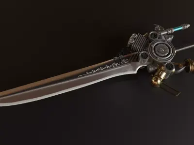 Engine Blade Final Fantasy XV Low-poly 3D model