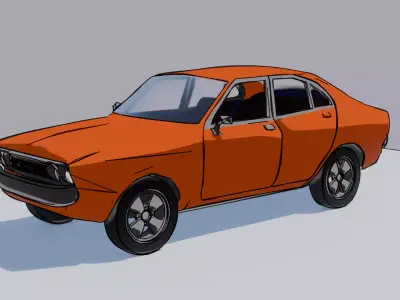 Datsun 160j LowPoly 3D model