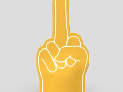 Foam Finger 7 Low-poly 3D model