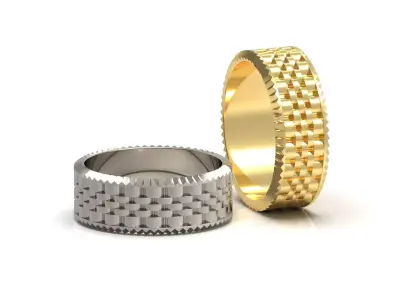 Wedding ring width 8 mm 3D print model