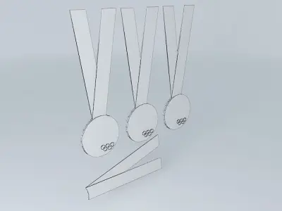 Vancouver 2010 Olympic Medals 3D model