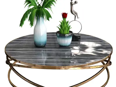 Coffee tables Decorative sets 3 3D model