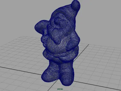 Garden Gnomo Low-poly 3D model