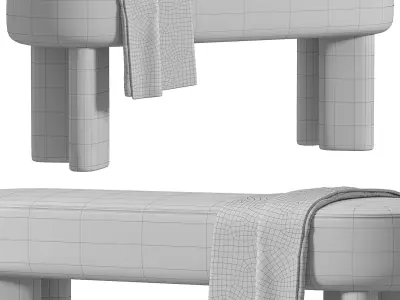 Charlie Bench By Sofacompany 3D model