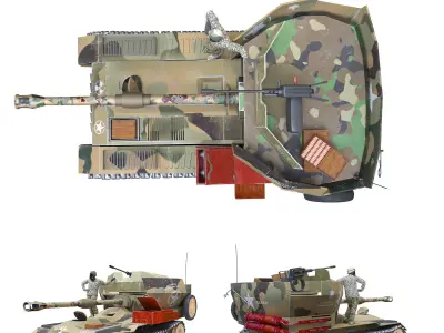 war tank Low-poly 3D model