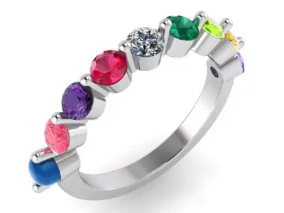 Round Cut Band Ring 3316 Free 3D print model