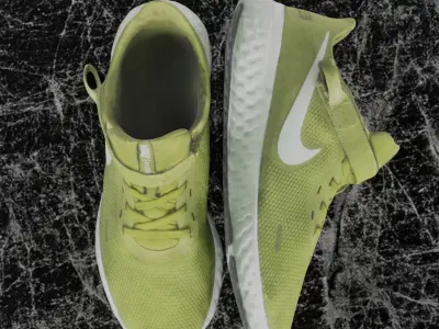 NIKE FLY EASE 3D SHOES - YELLOW Low-poly 3D model