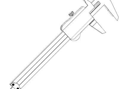 Digital Caliper 3D model