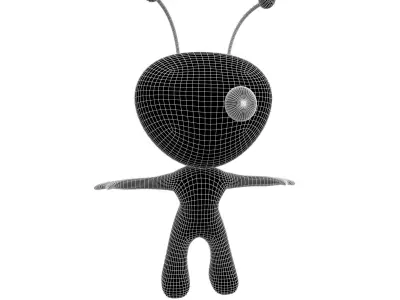 Rato Character 001 Alien v1 Low-poly 3D model