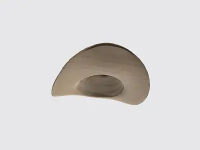 A beige cowboy hat  3D model