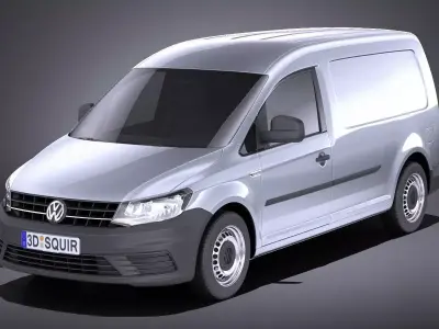 Volkswagen Caddy Maxi 2018 VRAY 3D model