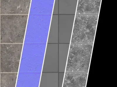Tile Materials 31- Concrete Tiling By Gravel Sbsar Pbr Seamless Texture