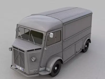 CITROEN H TYPE FOURGON VAN 1948 3D model