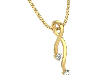 Solitaire Women Pendant 3dm STL OBJ FBX Renders Details 3D print model 77