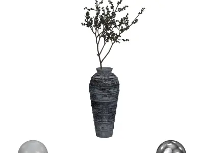 Branch in Vase 3D model