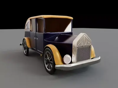 vintage classic car Low-poly 3D model