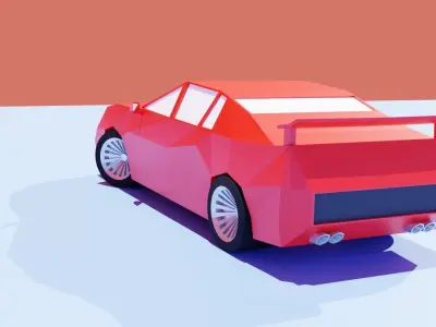 low poly car Low-poly 3D model V1