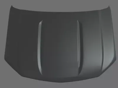 Car Bonnet Chevrolet Silverado 2020 Low-poly 3D model