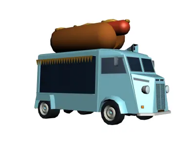 Citroen HY Food Truck Low-poly 3D model