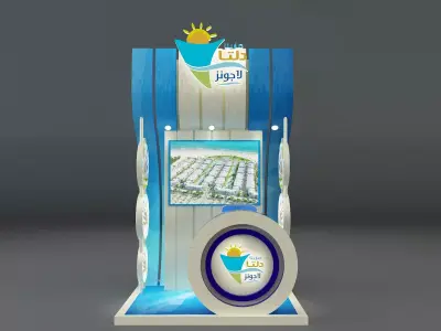  Booth Exhibition Stand a347c  3D model