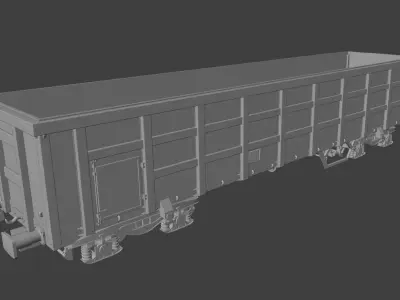Pre supported H0 scale Eaos B41 072C freight car 3D print model