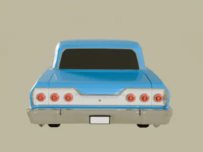 Muscle Car Based on Chevy Impala 3D model