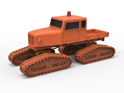 Tucker Sno-Cat 442a Scale 1 to 24 3D print model