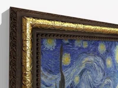 Picture Frames High-Quality Customizable Wall Art for 3D Scenes Low-poly 3D model