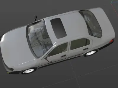 High Poly 3d Toyota 1997 Vehicle Model for Game  3D model
