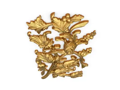 Classic carved decor ornament 382 3D model