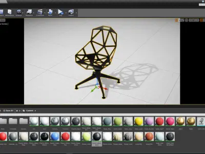 Konstantin Grcic Chair 002 UE4 3D model