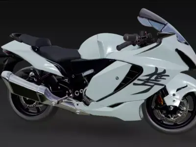Suzuki Hayabusa Motorcycle 3D Model 3D model