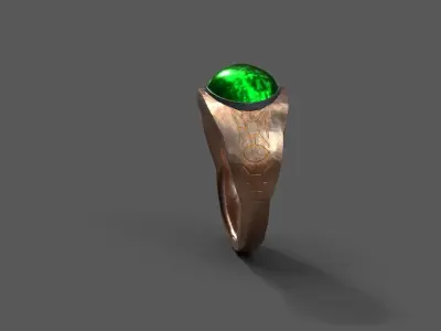 High-Quality 3D Earrings Model Low-poly 3D model