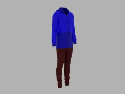 Sport Suit Low-poly 3D model 53