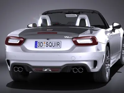 Fiat 124 Spider Abarth 2017 3D model