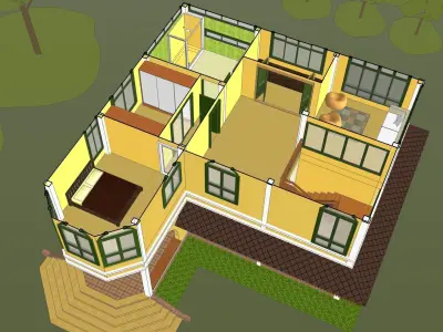 House in Colonial style 3D model